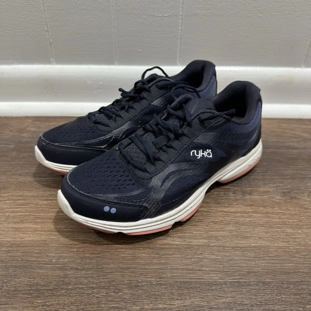Ryka Devotion Plus 2 Sneakers Navy Blue Women's Sz 8.5 Walk Comfy Casual